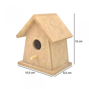 Casa De Passarinho Simples Mini 10,5x8,5x12