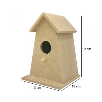 Casa De Passarinho Simples Alta 13x13x19