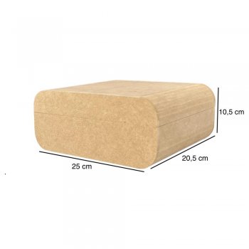 Caixa Retro Arredondada 25x20,5x10,5