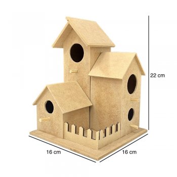 Casa De Passarinho Tripla 16x16x22