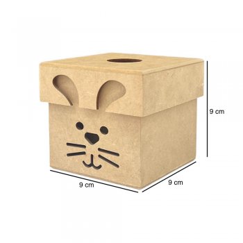 Caixa Coelho Com Furo 9x9x9