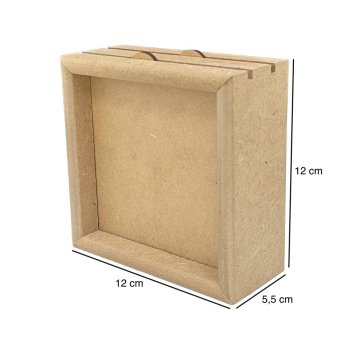 Caixa Quadro Frase 12x12x5,5