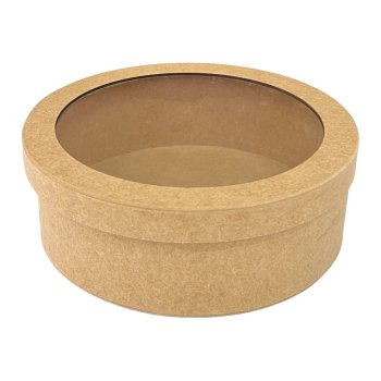 Caixa Redonda Com Tampa De Acrilico 24x24x8