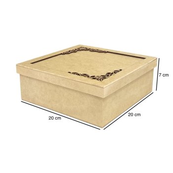 Caixa Tampa De Sapato Fundo Solto Vazada Cantoneira 20x20x7