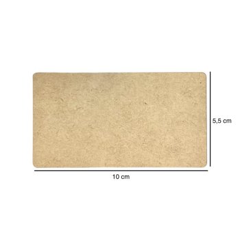 Placa Arredondada Lisa 10x5,5