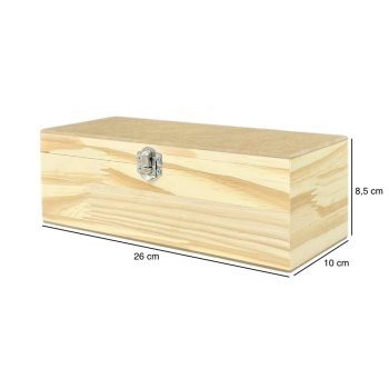 Caixa Para Mini Vinho Em Pinus 26x10x8,5