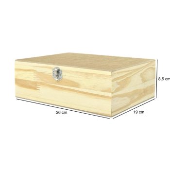 Caixa Para 2 Mini Vinhos Em Pinus 26x19x8,5