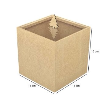 Porta Panetone Com Tampa De Acrílico E Puxador Árvore De Natal 16x16x16