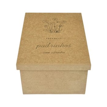 Caixa Para 2 Canecas "Para Meus Padrinhos..." 15x20x10