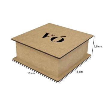 Caixa Vazada "Vó" 16x16x6,5
