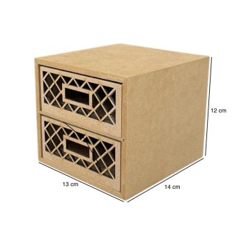 Mini Cômoda Arabesco 2 Gavetas 13x14x12