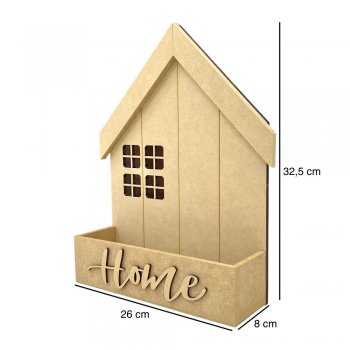 Casa Floreira Com Aplique Home 26X8X32,5