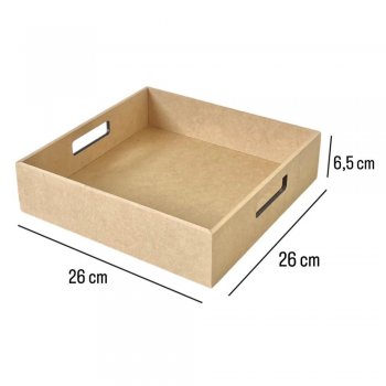 Bandeja Quadrada Básica Média 26X26X6,5