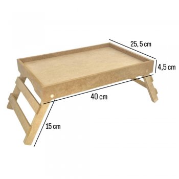 Bandeja De Cama Reta Pequena 40X25,5X4,5