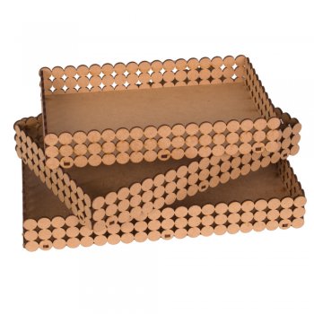 Laser Trio De Bandeja Pérola Retangular