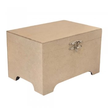 Baú Retangular Com Pé E Fecho Médio 27,5X20X16