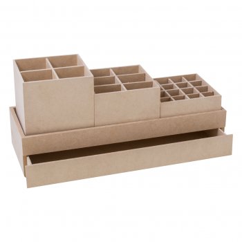 Porta Maquiagem Trio De Pote C/Gav 35X13X16 ALT