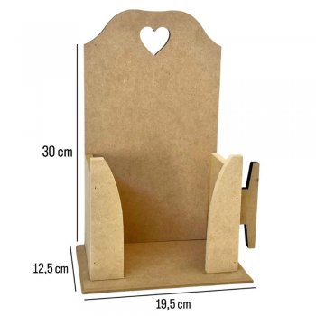 Porta Ferro Simples Coração 19,5X12,5X30