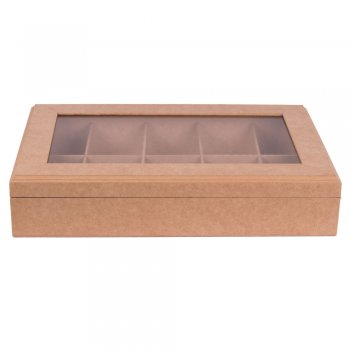 Caixa Relógio 10 Div Com Vidro Liso 35X23X7