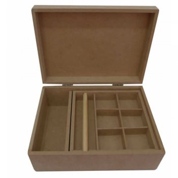 Caixa Biju Com Bandeja E Dobradiça 23X18X9