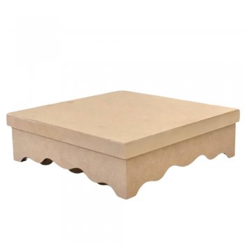 Caixa Trabalhada Tampa Sapato Quadrada Grande 25X25X8