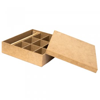 Caixa Porta Jóias Tampa Sapato 9 Divisões 30x26x7