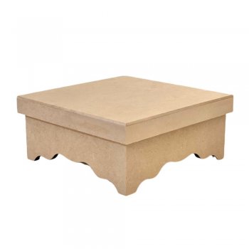 Caixa Trabalhada Tampa Sapato Quadrada Pequena 16,5X16,5X8