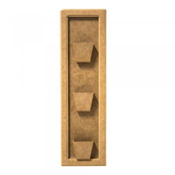 Quadro Retangular Mini Vaso Triplo 53X15X4