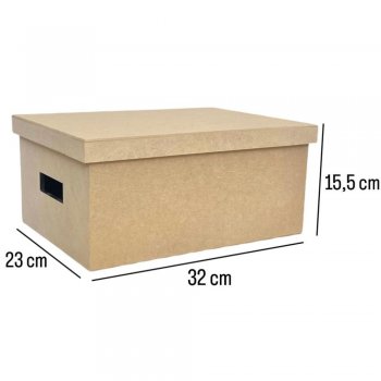 Caixa Porta DVD Tampa De Sapato 32X23X15,5