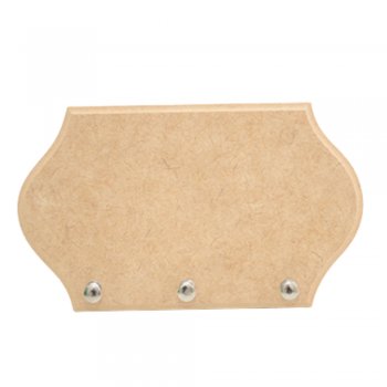 Porta Chaves Onda Lateral Com 3 Botões 19,5X11,5