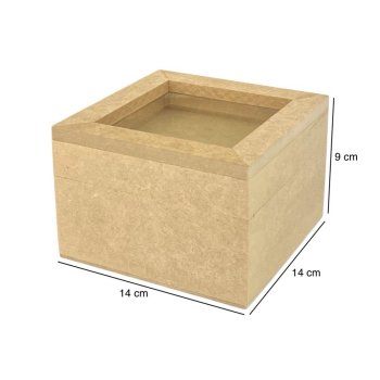 Caixa Quadrada Mini Arte Francesa 14X14X9