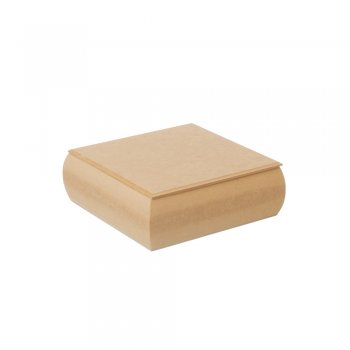 Caixa De Chá Abaulada Tampa Encaixe 4 Div 18X18X7