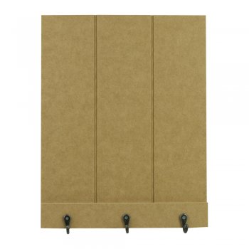 Placa Riscada De MDF Com Porta Chave 19,5X26