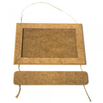 Placa Porta Maternidade Quadro Retangular Com Sisal 25X17