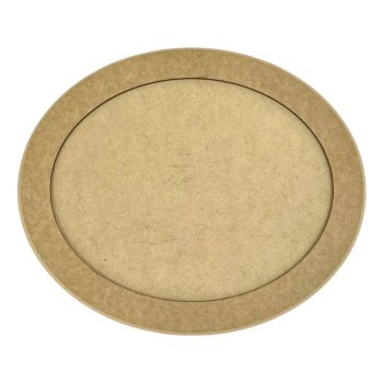 Quadro Oval Baixo Com Fundo Solto Grande 37X31