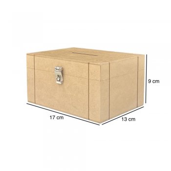Cofre Frisado Com Fecho 17X13X9