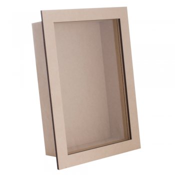 Quadro Retangular Grande Com Borda e Vidro 36X26X8,5