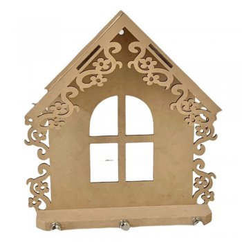 Porta Chaves Laser Casinha Vazada 20X4X21