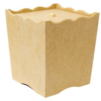 Lixeira 6mm Trabalhada Grande 23X23X26