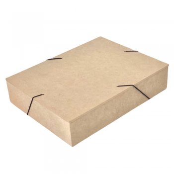 Caixa Pasta Escolar Com Elástico Média 26X20X5,5