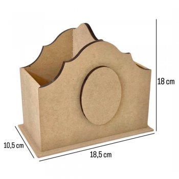 Porta Pincel Trabalhado Na Base Com Aplique18,5X10,5X18