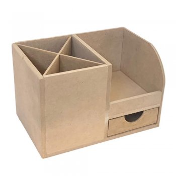 Kit Escritório Com Divisão e Gaveta 21X13,5X13,5