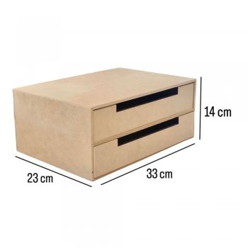 Organizador De Sulfite Com 2 Gavetas 33X23X14