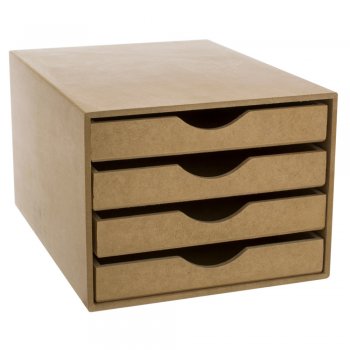 Organizador Sulfite Com 4 Gavetas 32X25X20