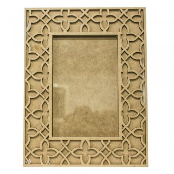 Laser Porta Retrato Foto 10X15 Arabesco Com Vidro 22X17