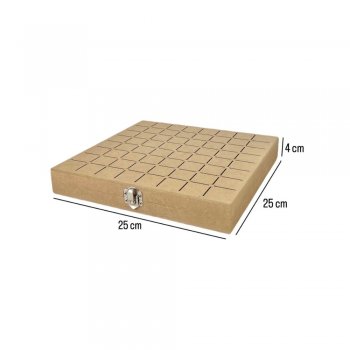 Caixa Jogo De Dama 25X25X4