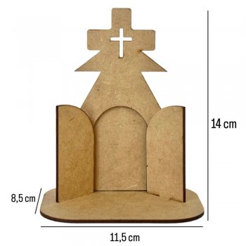 Oratorio Capela Cruz Mini 11,5X8,5X14