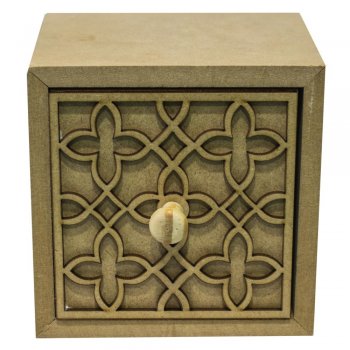 Laser Comoda 1 Gaveta Quadrada Arabesco 12X11X12