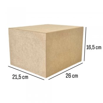 Caixa Para Foto Lisa Com 12 Albuns 21,5X26X16,5