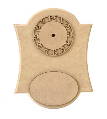 Placa Relógio De Parede Com Aplique 30X24